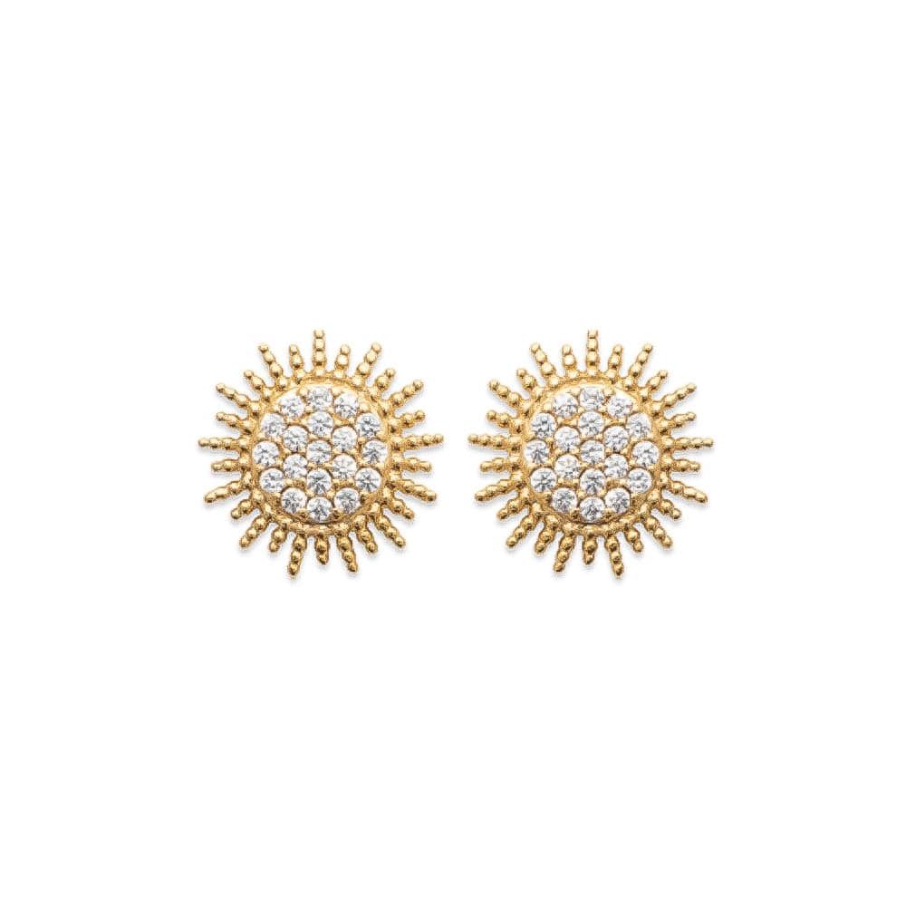 Aurore & Luna Boucles d'oreilles Emmie - Plaqué Or et Pierre OZ