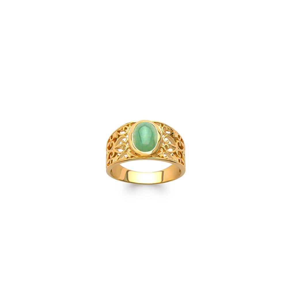 Bague Jasmine - Plaqué Or et Aventurine - Aurore & Luna