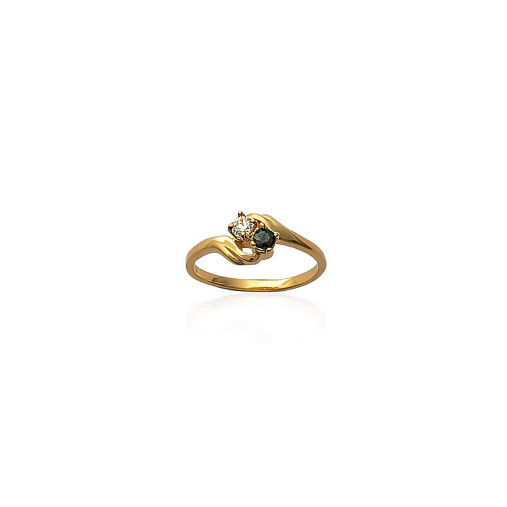 Bague Lota - Plaqué Or et Pierres OZ - Aurore & Luna