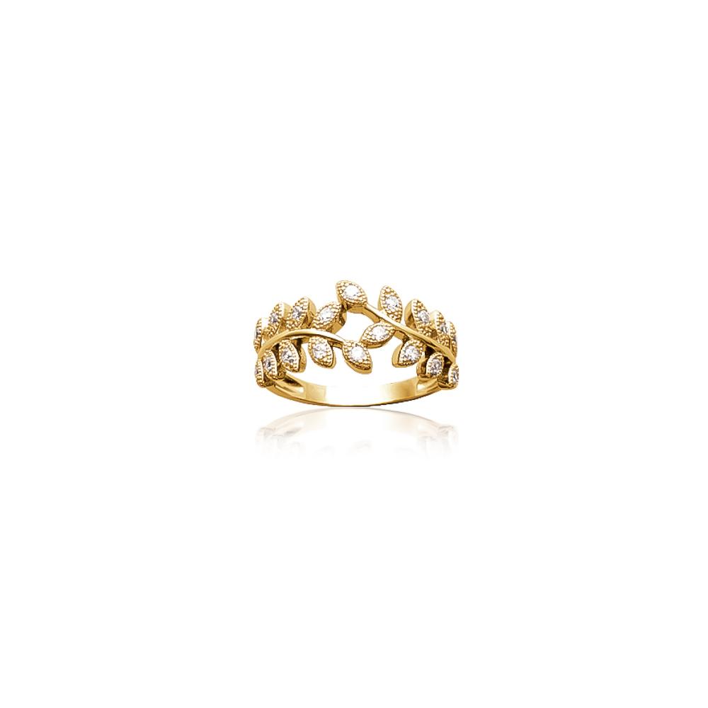 Bague Valentine - Plaqué Or et Pierres OZ - Aurore & Luna