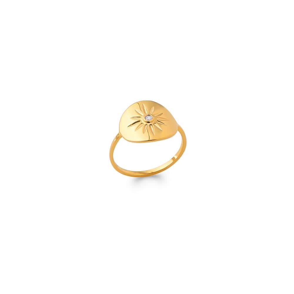 Bague Yma - Plaqué Or et Pierre OZ - Aurore & Luna