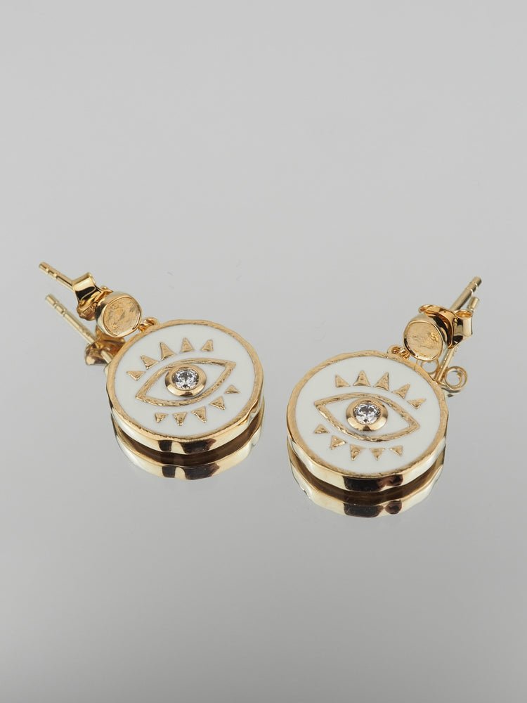 Boucles d'oreilles Cherifa - Plaqué Or et Pierre OZ - Aurore & Luna