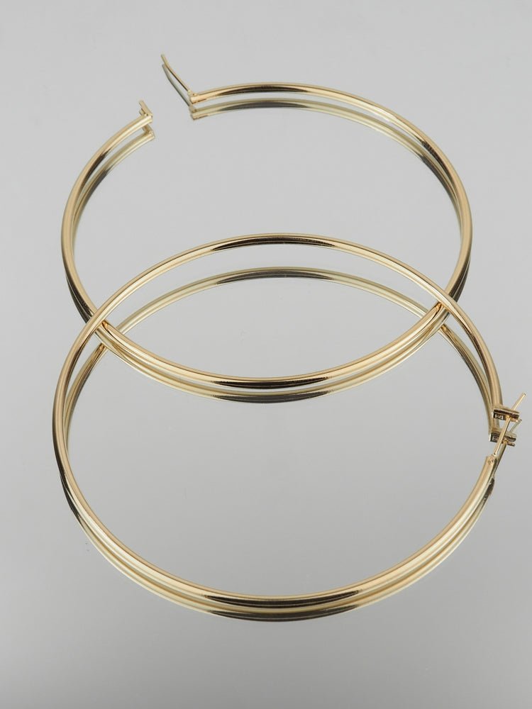 Boucles d'oreilles Créoles Eloïse - Plaqué Or - Aurore & Luna