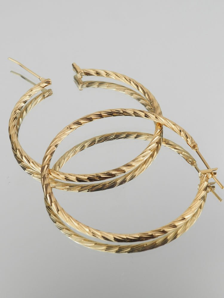 Boucles d'oreilles Créoles Lidia - Plaqué Or - Aurore & Luna