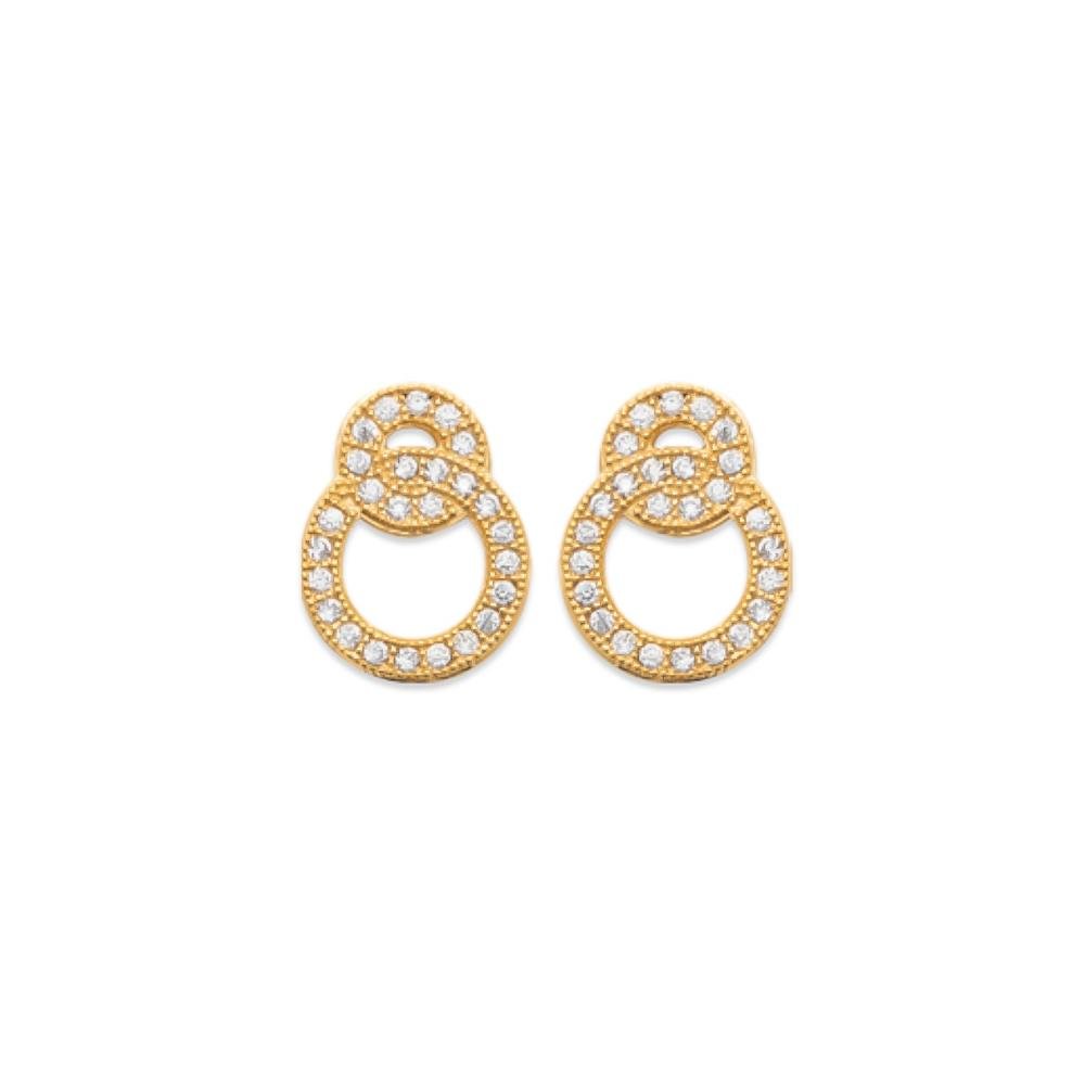 Boucles d'oreilles Ella - Plaqué Or et Pierre OZ - Aurore & Luna