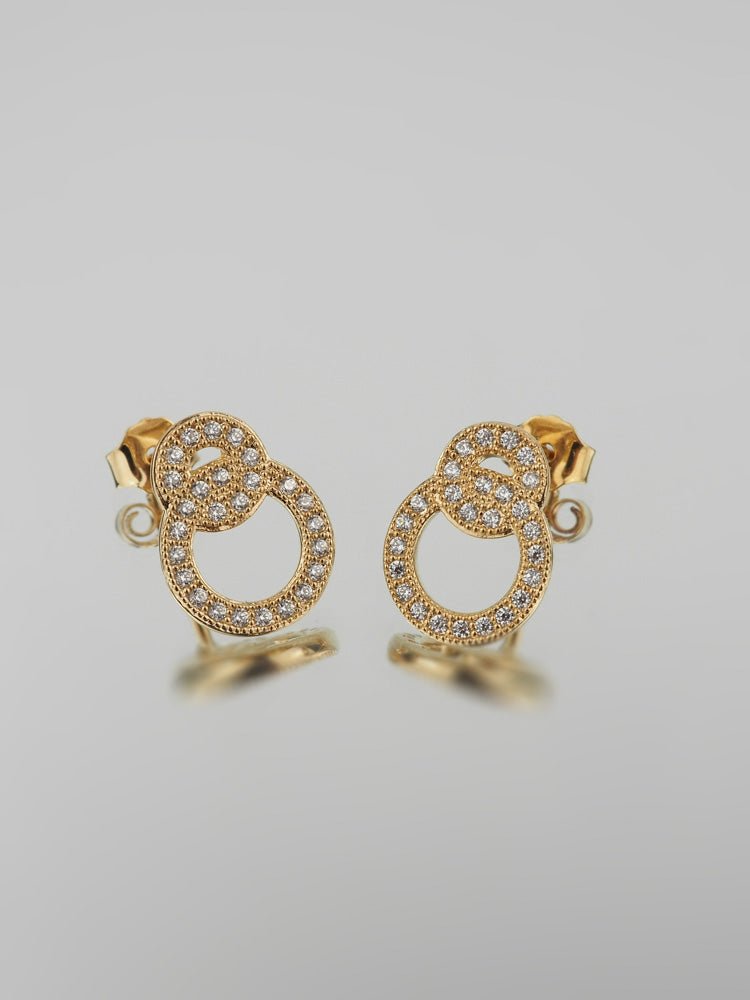 Boucles d'oreilles Ella - Plaqué Or et Pierre OZ - Aurore & Luna