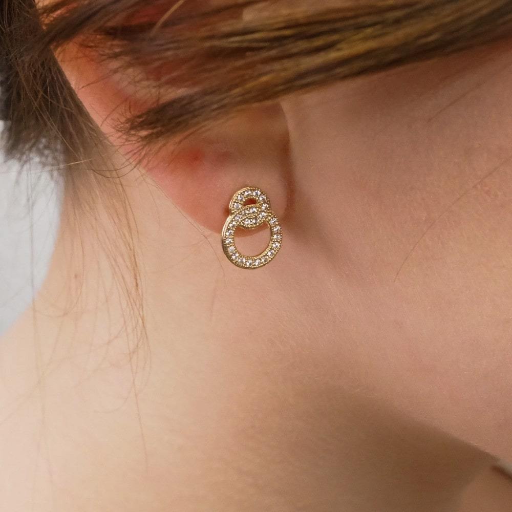Boucles d'oreilles Ella - Plaqué Or et Pierre OZ - Aurore & Luna