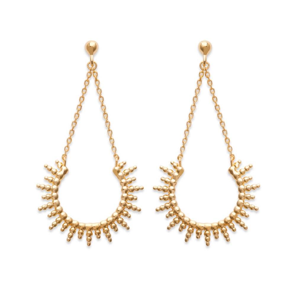 Boucles d'oreilles Emmanuelle - Plaqué Or - Aurore & Luna