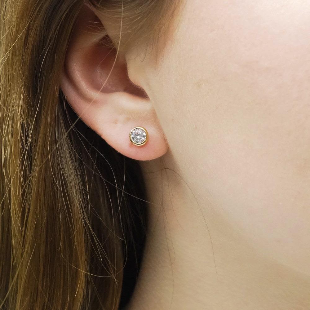 Boucles d'oreilles Malo - Plaqué Or et Pierre OZ - Aurore & Luna