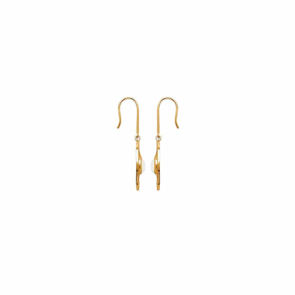 Boucles d'oreilles Monia - Plaqué Or et Pierre de Lune - Aurore & Luna