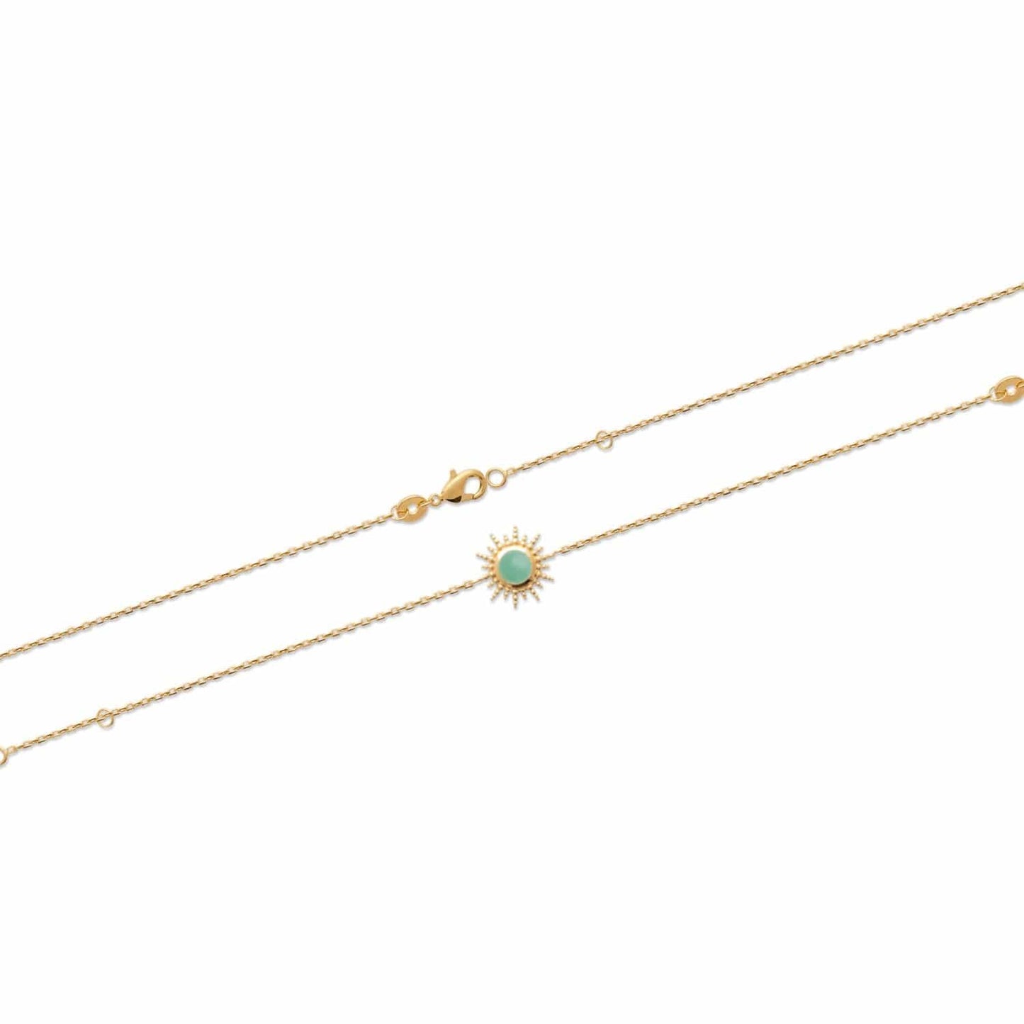 Bracelet Alice - Plaqué Or et Aventurine - Aurore & Luna