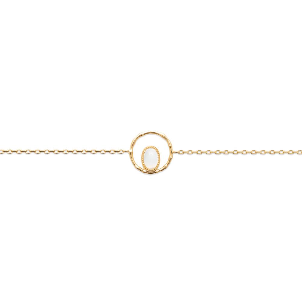 Bracelet Bonnie - Plaqué Or et Pierre de Lune - Aurore & Luna