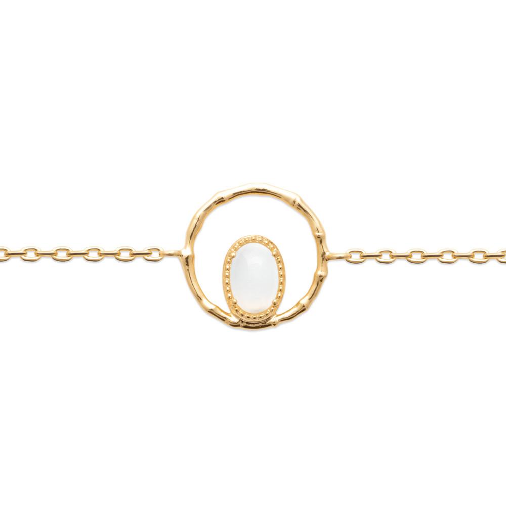 Bracelet Bonnie - Plaqué Or et Pierre de Lune - Aurore & Luna