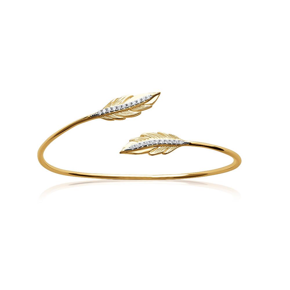 Bracelet Jonc Iris - Plaqué Or et Pierre OZ - Aurore & Luna