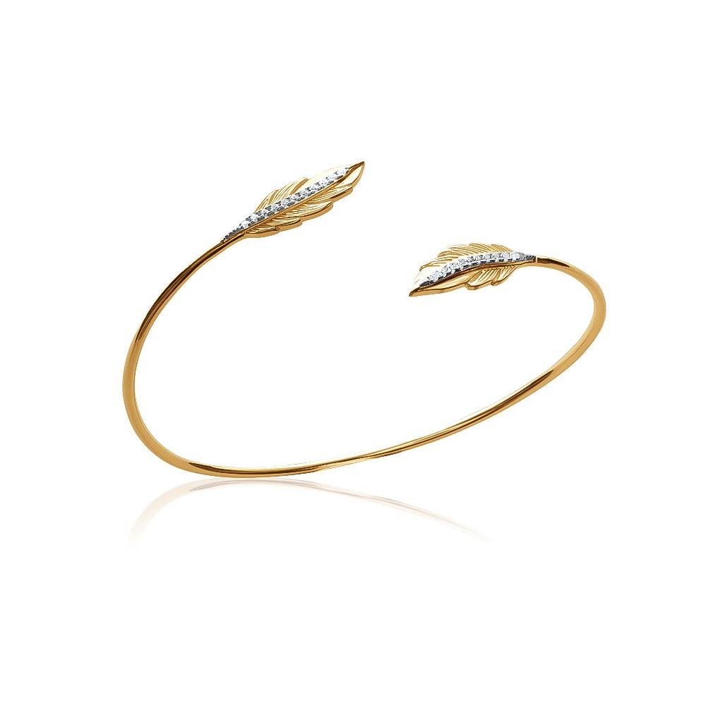 Bracelet Jonc Iris - Plaqué Or et Pierre OZ - Aurore & Luna