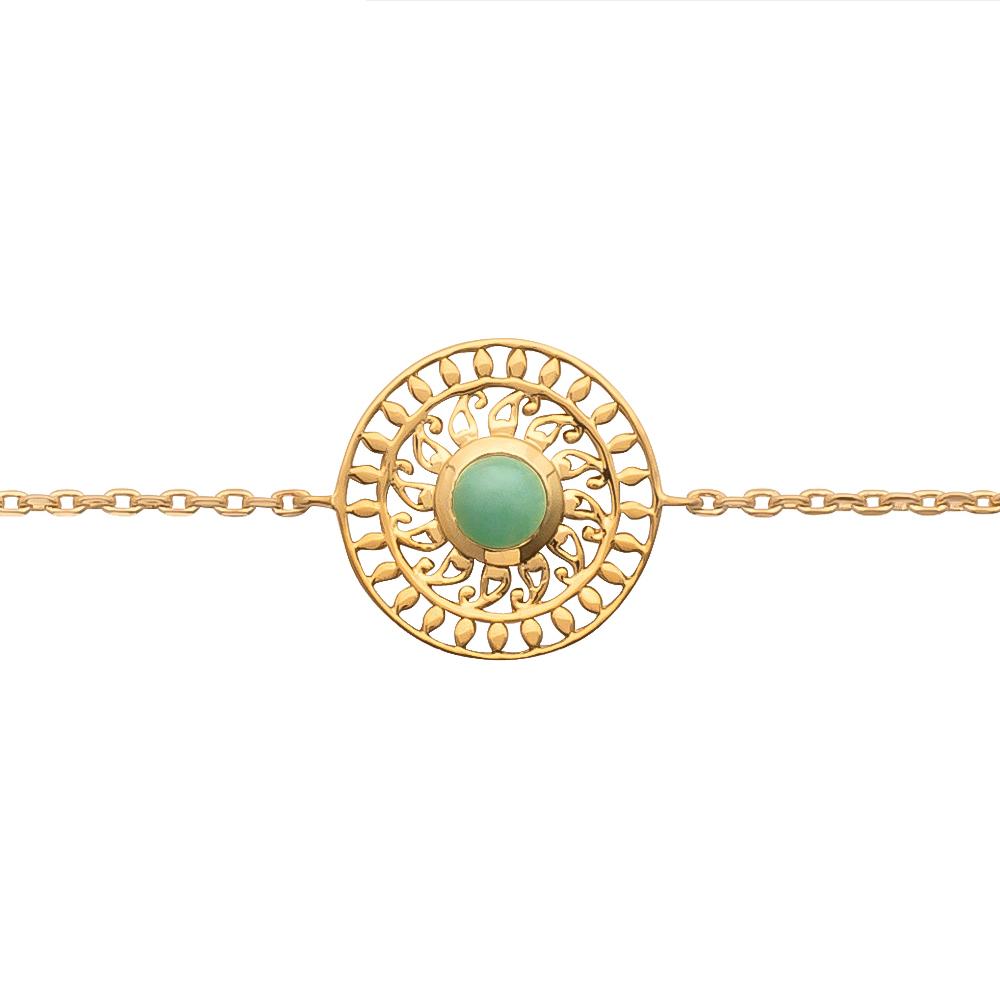 Bracelet Monia - Plaqué Or et Aventurine - Aurore & Luna