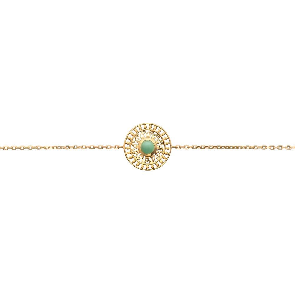 Bracelet Monia - Plaqué Or et Aventurine - Aurore & Luna