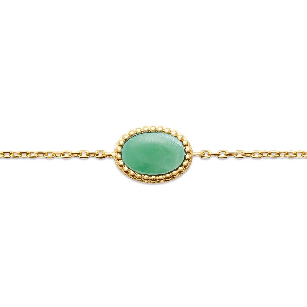 Bracelet Prune - Plaqué Or et Aventurine - Aurore & Luna
