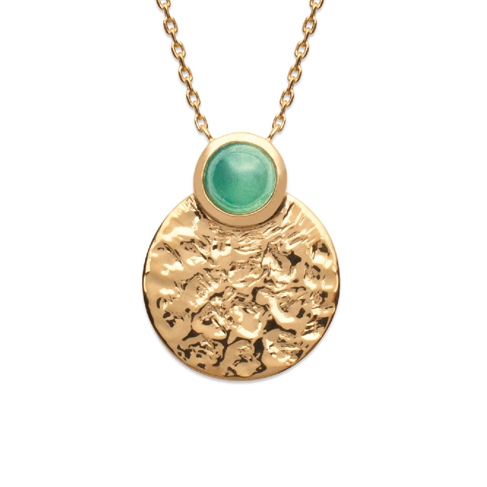 Collier Anaïs - Plaqué Or et Aventurine - Aurore & Luna