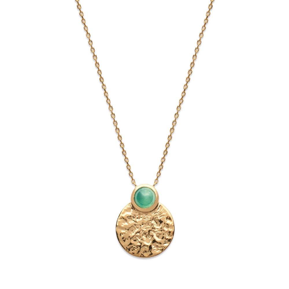 Collier Anaïs - Plaqué Or et Aventurine - Aurore & Luna