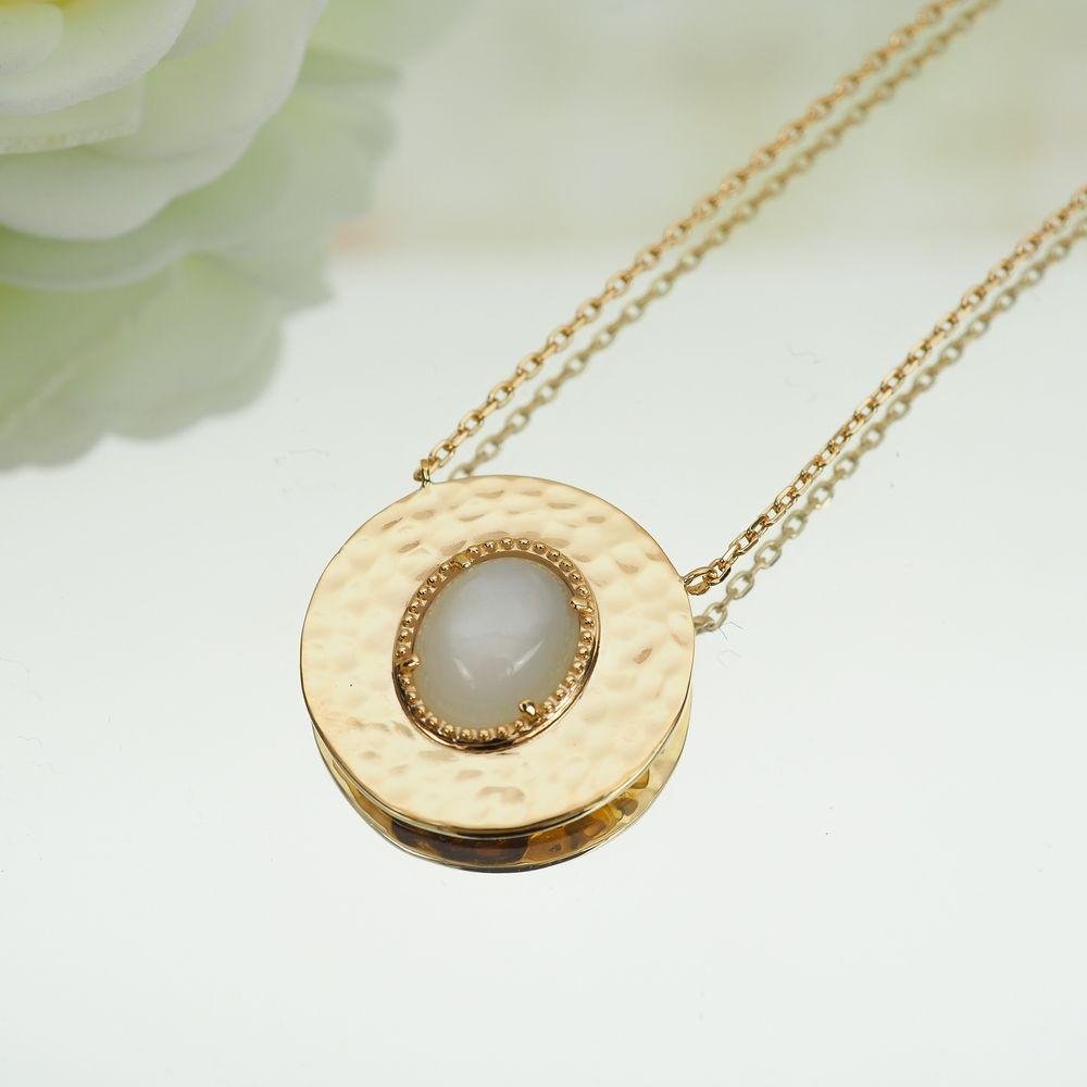 Collier Barbara - Plaqué Or et Pierre de Lune - Aurore & Luna