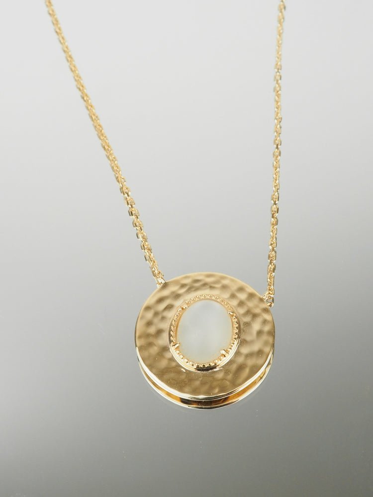 Collier Barbara - Plaqué Or et Pierre de Lune - Aurore & Luna