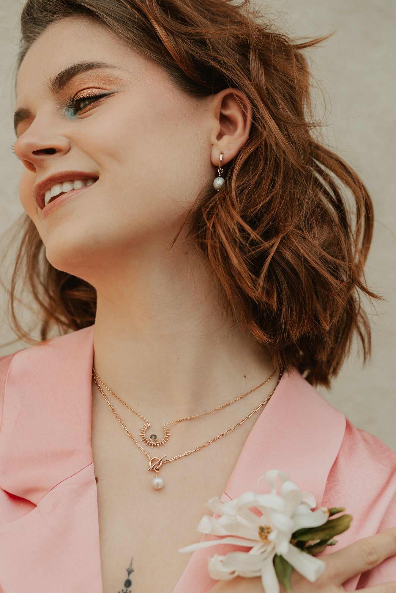 Collier Émilie - Plaqué Or et Perle d'eau douce - Aurore & Luna