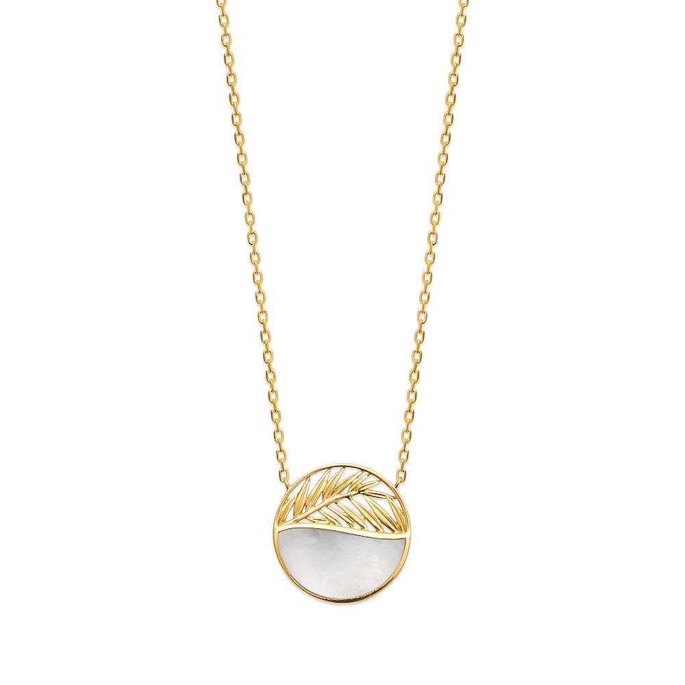 Collier Hanna - Plaqué Or et Pierre Nacre - Aurore & Luna