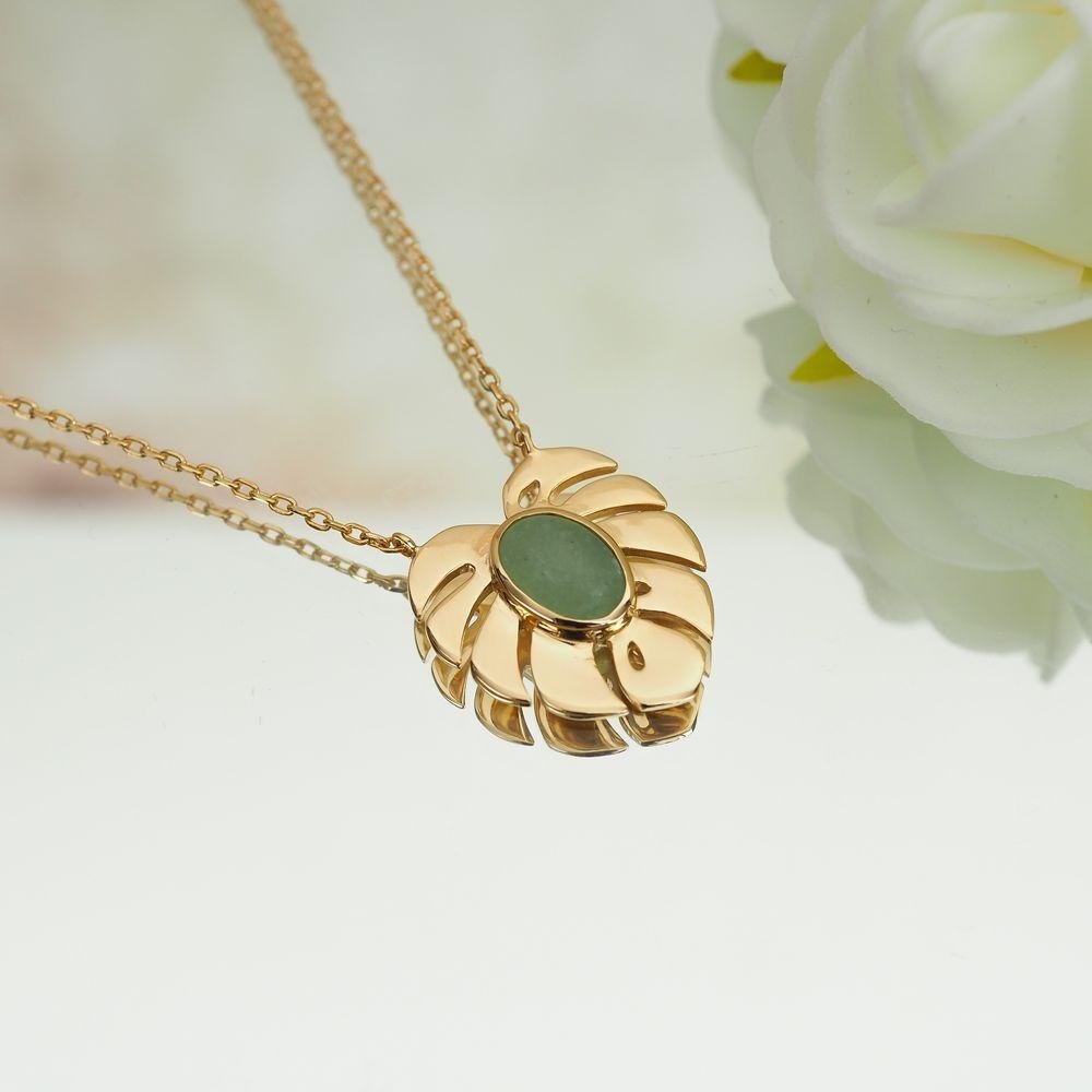 Collier Lou - Plaqué Or et Aventurine - Aurore & Luna