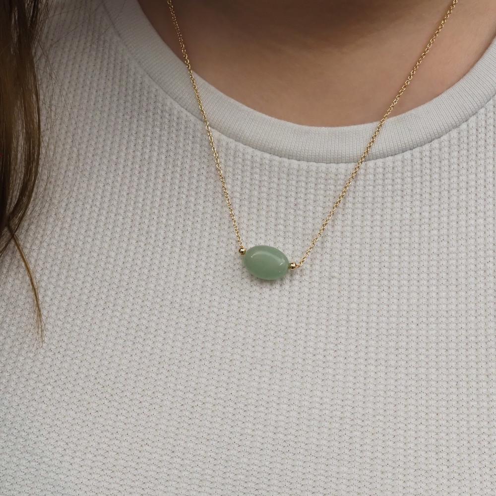 Collier Lyam - Plaqué Or et Aventurine - Aurore & Luna