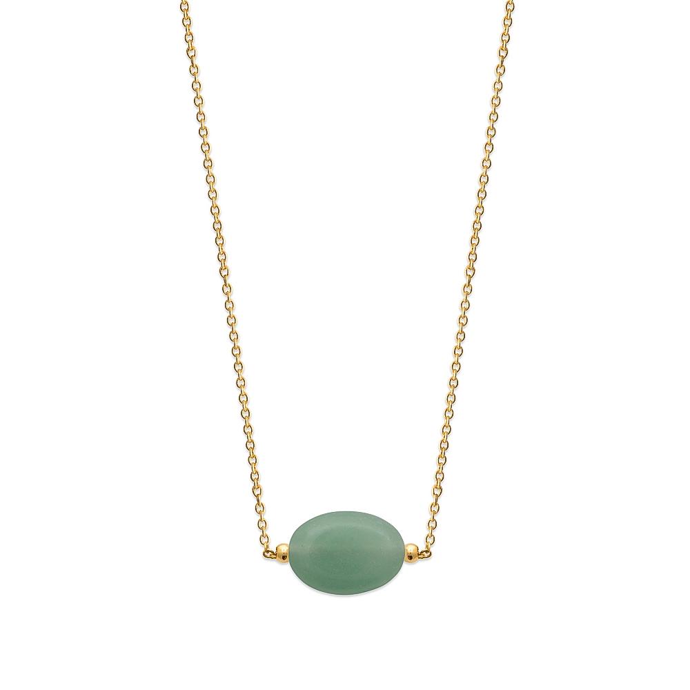 Collier Lyam - Plaqué Or et Aventurine - Aurore & Luna