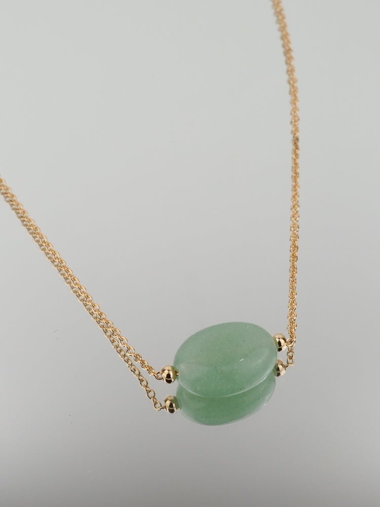 Collier Lyam - Plaqué Or et Aventurine - Aurore & Luna