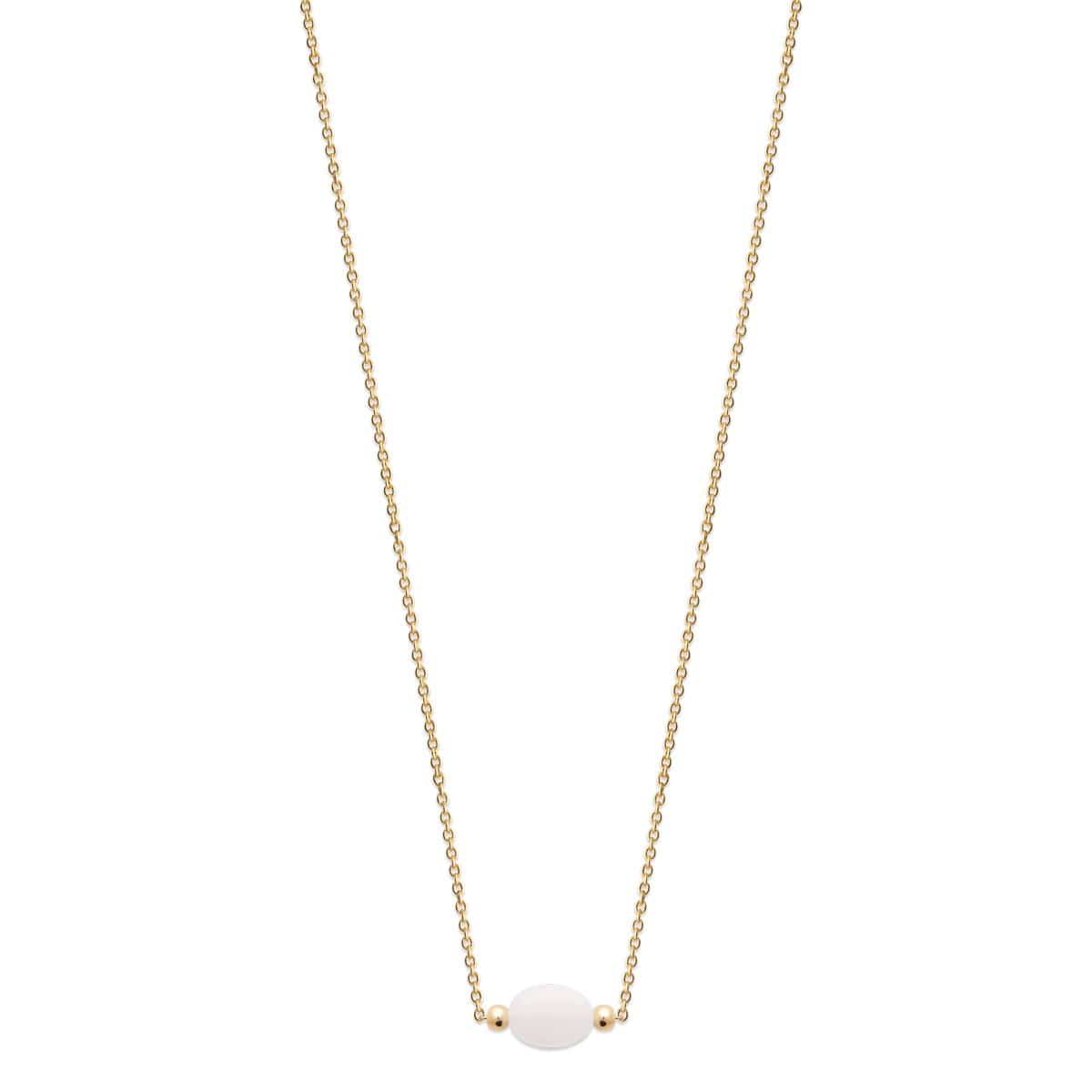 Collier Lyam - Plaqué Or et Pierre de Lune - Aurore & Luna