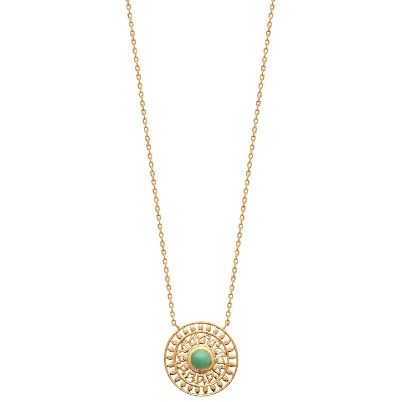 Collier Monia - Plaqué Or et Aventurine - Aurore & Luna