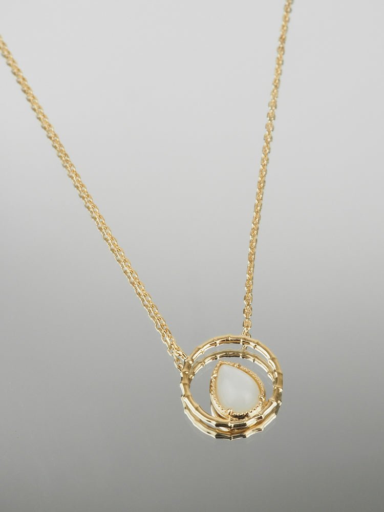 Collier Nina - Plaqué Or et Pierre de Lune - Aurore & Luna