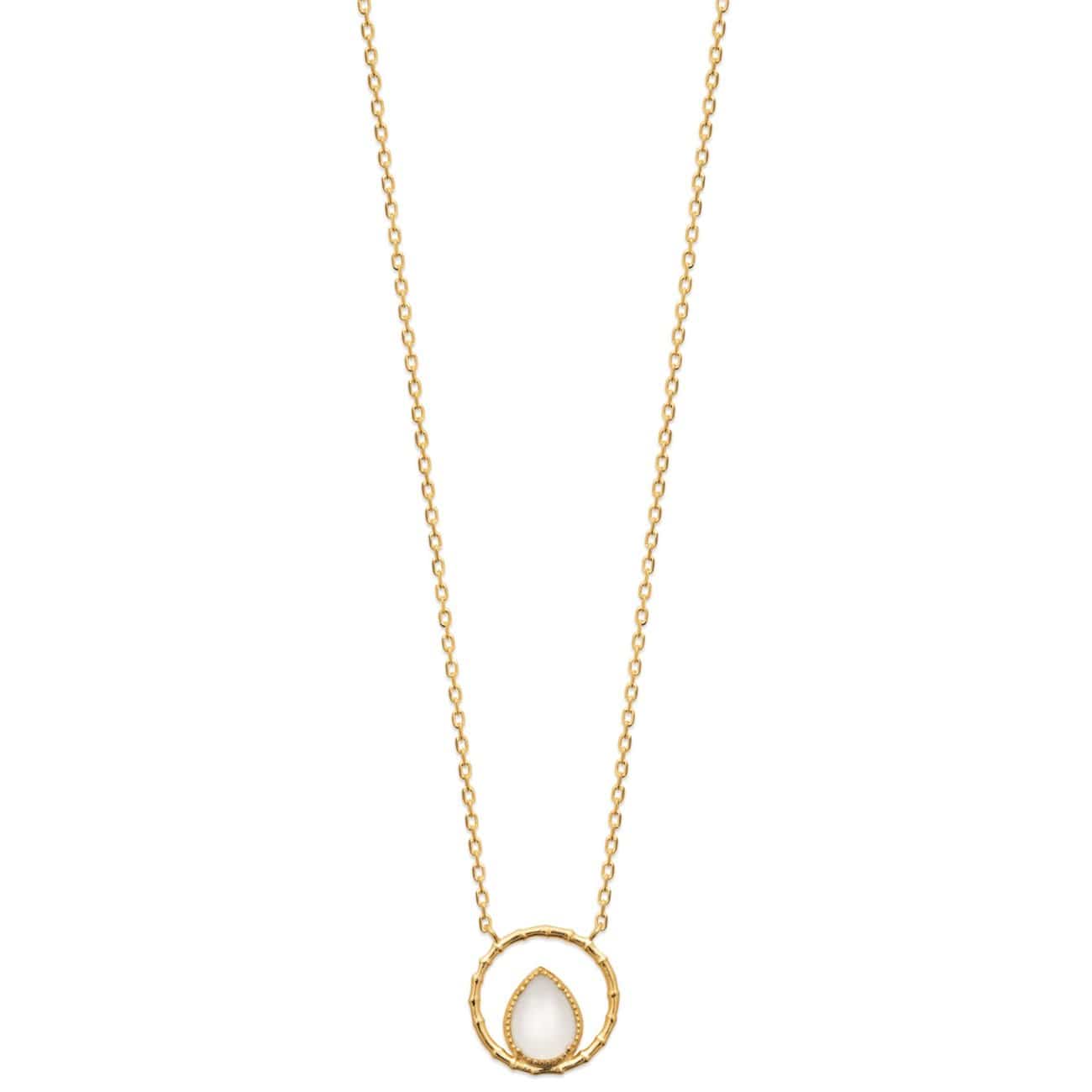 Collier Nina - Plaqué Or et Pierre de Lune - Aurore & Luna