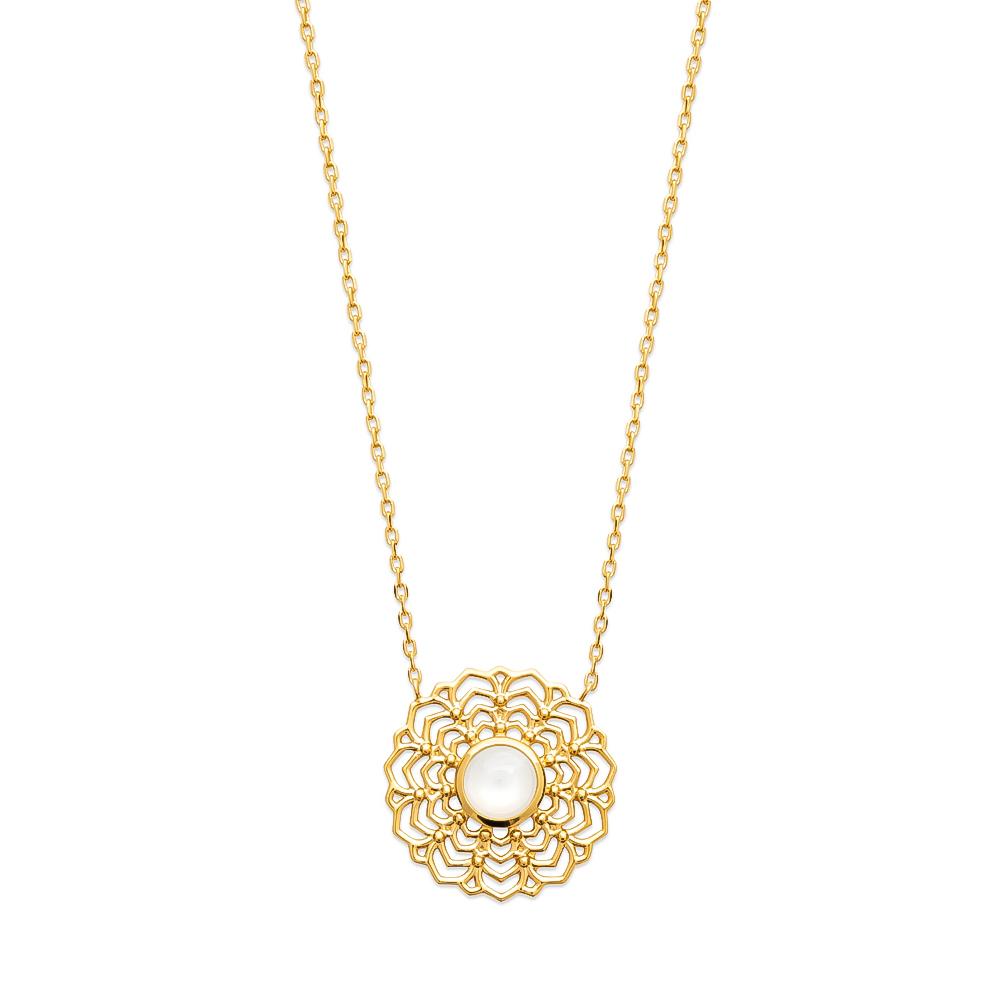 Collier Sarah - Plaqué Or et Pierre de Lune - Aurore & Luna