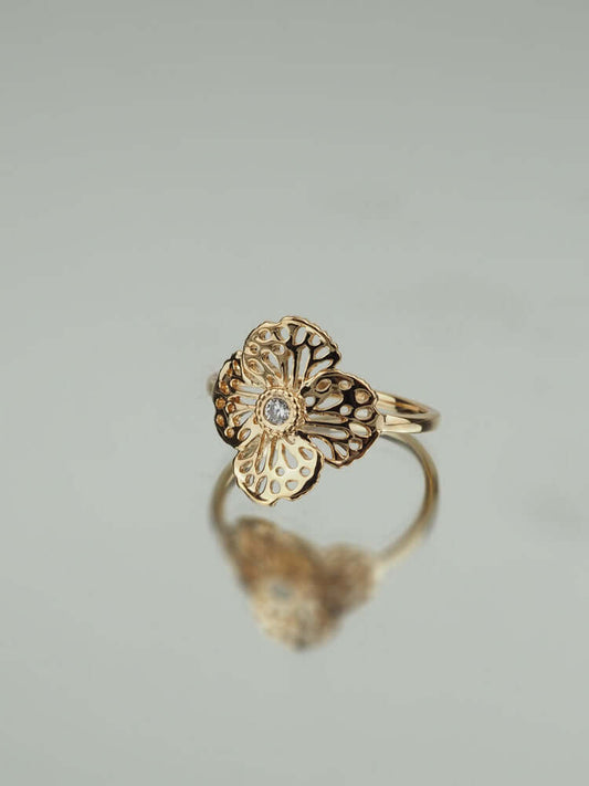 Bague Fanny - Plaqué Or et Pierres OZ - Aurore & Luna