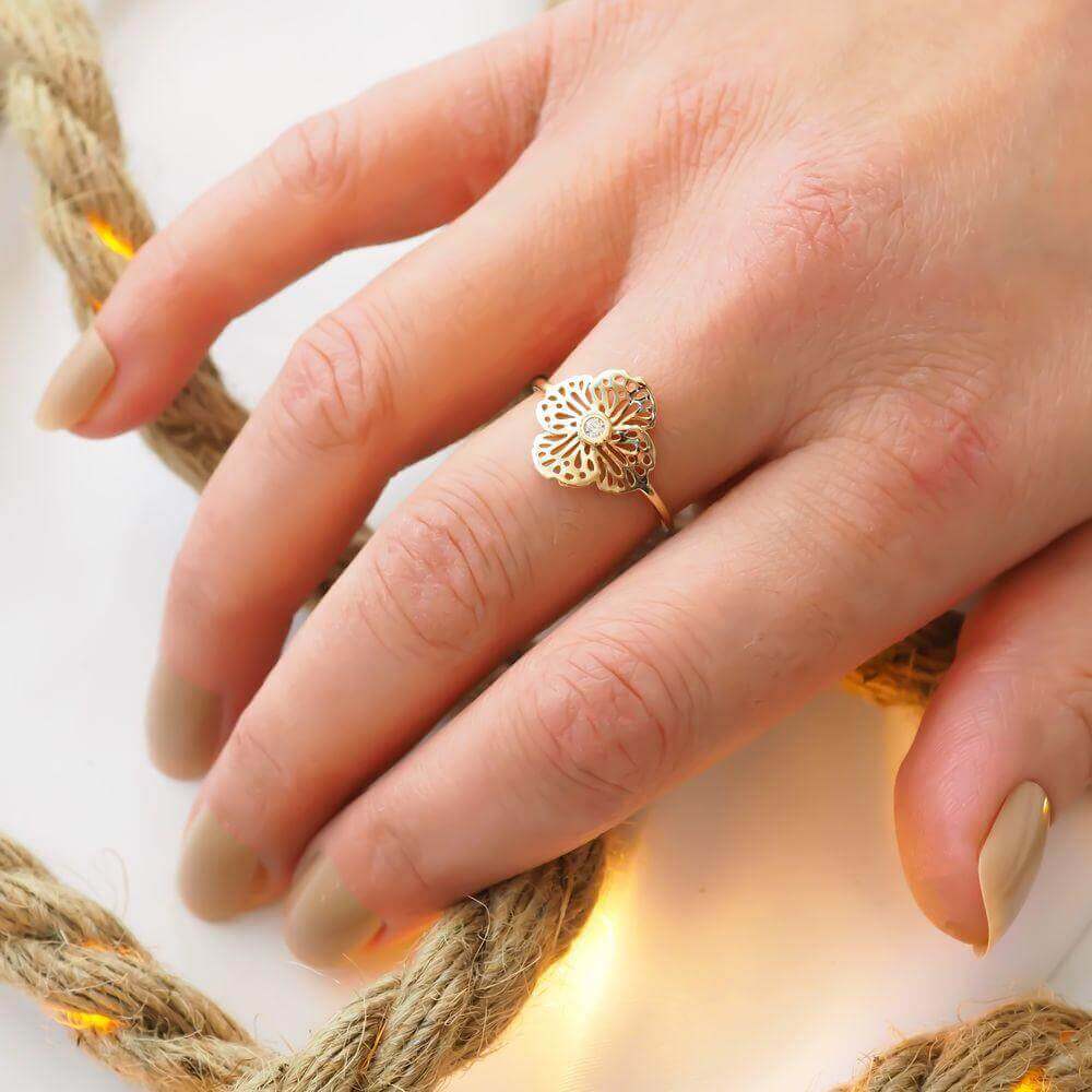 Bague Fanny - Plaqué Or et Pierres OZ - Aurore & Luna