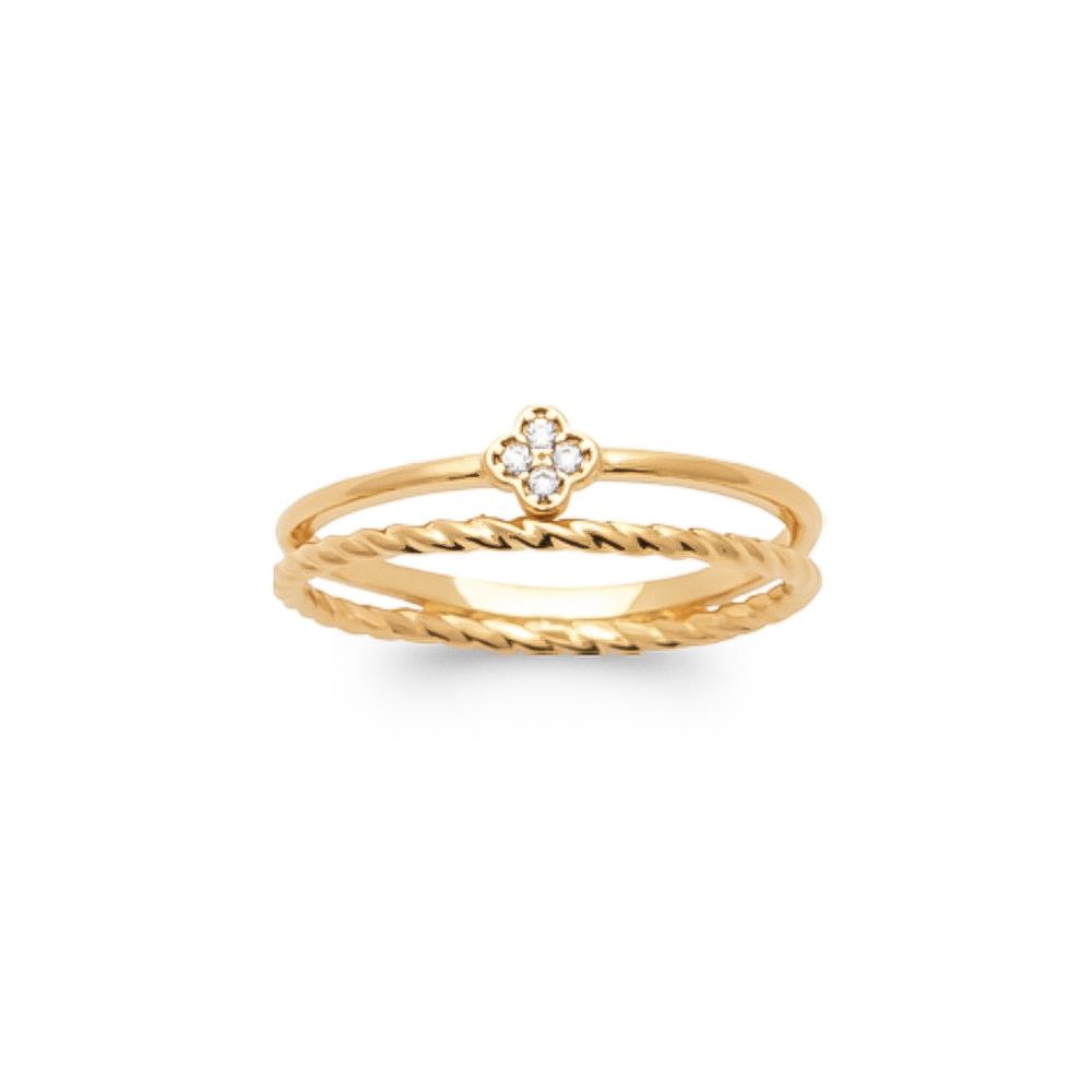Bague Leonie - Plaqué Or et Pierres OZ - Aurore & Luna