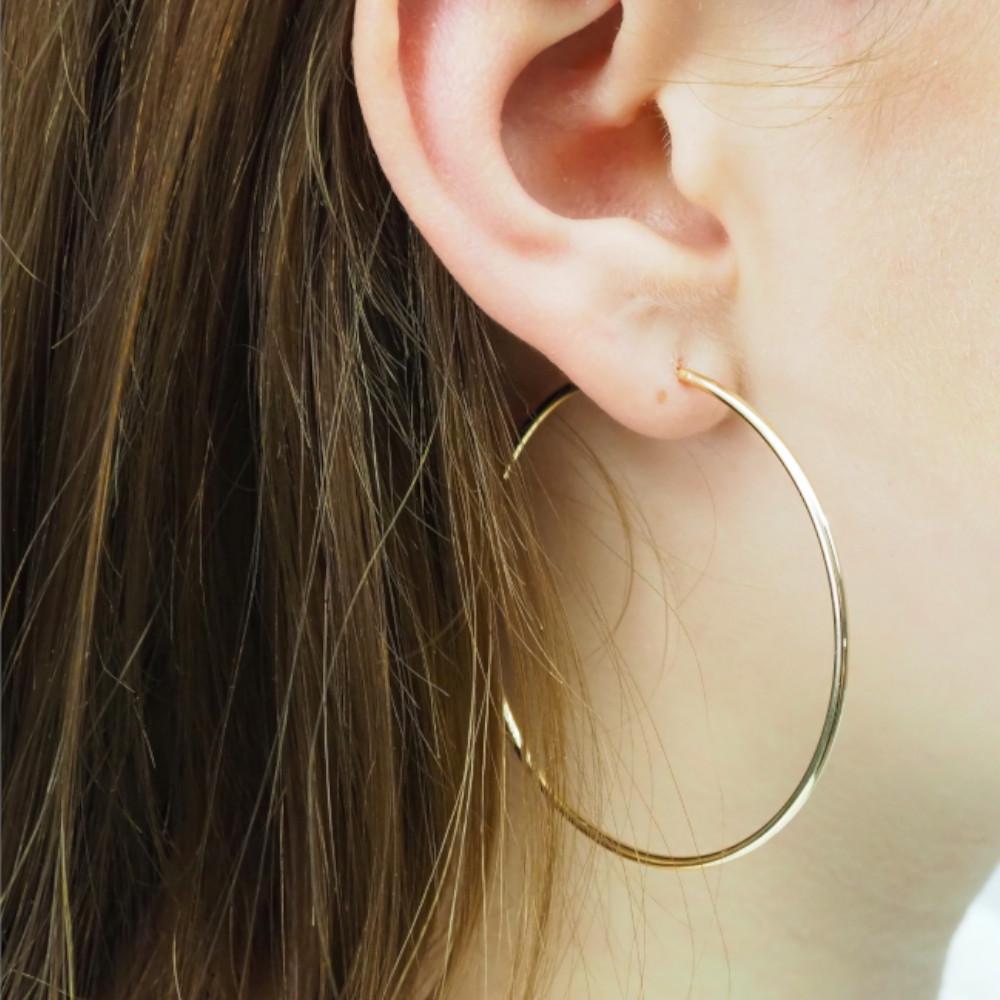 Boucles d'oreilles Créoles Eloïse - Plaqué Or - Aurore & Luna