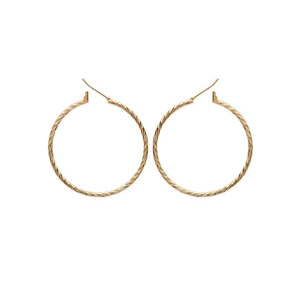 Boucles d'oreilles Créoles Lidia - Plaqué Or - Aurore & Luna