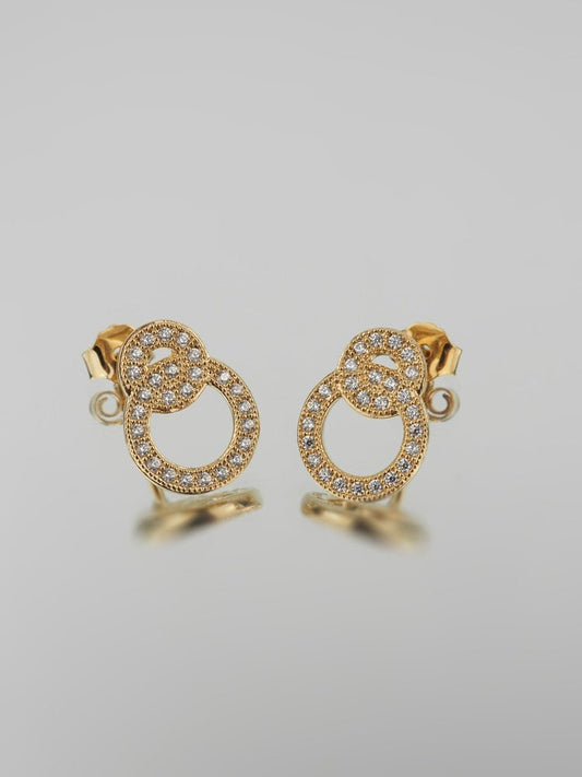 Boucles d'oreilles Ella - Plaqué Or et Pierre OZ - Aurore & Luna