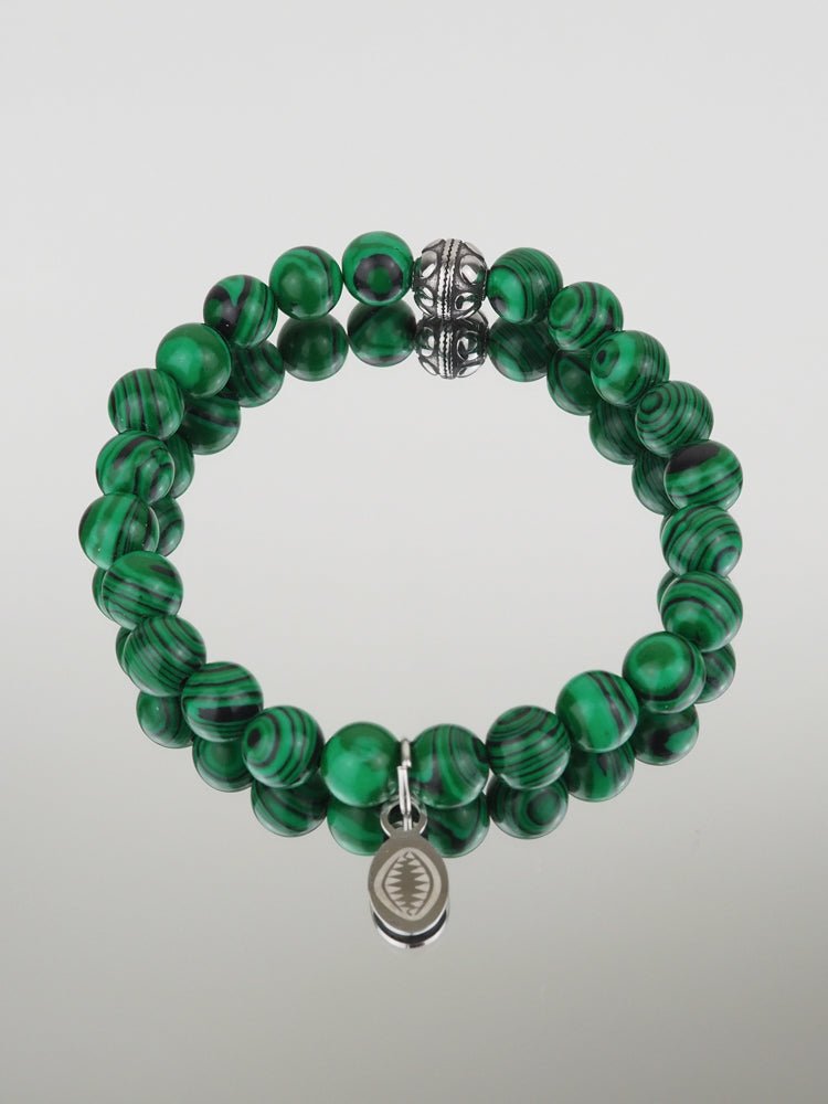 Bracelet Alicia - Perles de Soleil Vertes - Aurore & Luna
