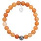 Bracelet Alicia - Perles Quartzite Orange - Aurore & Luna
