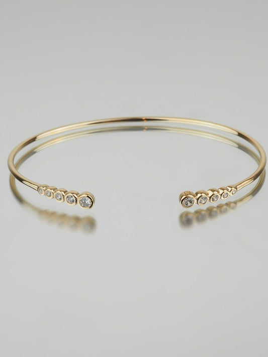 Bracelet Jonc Romy - Plaqué Or et Pierre OZ - Aurore & Luna