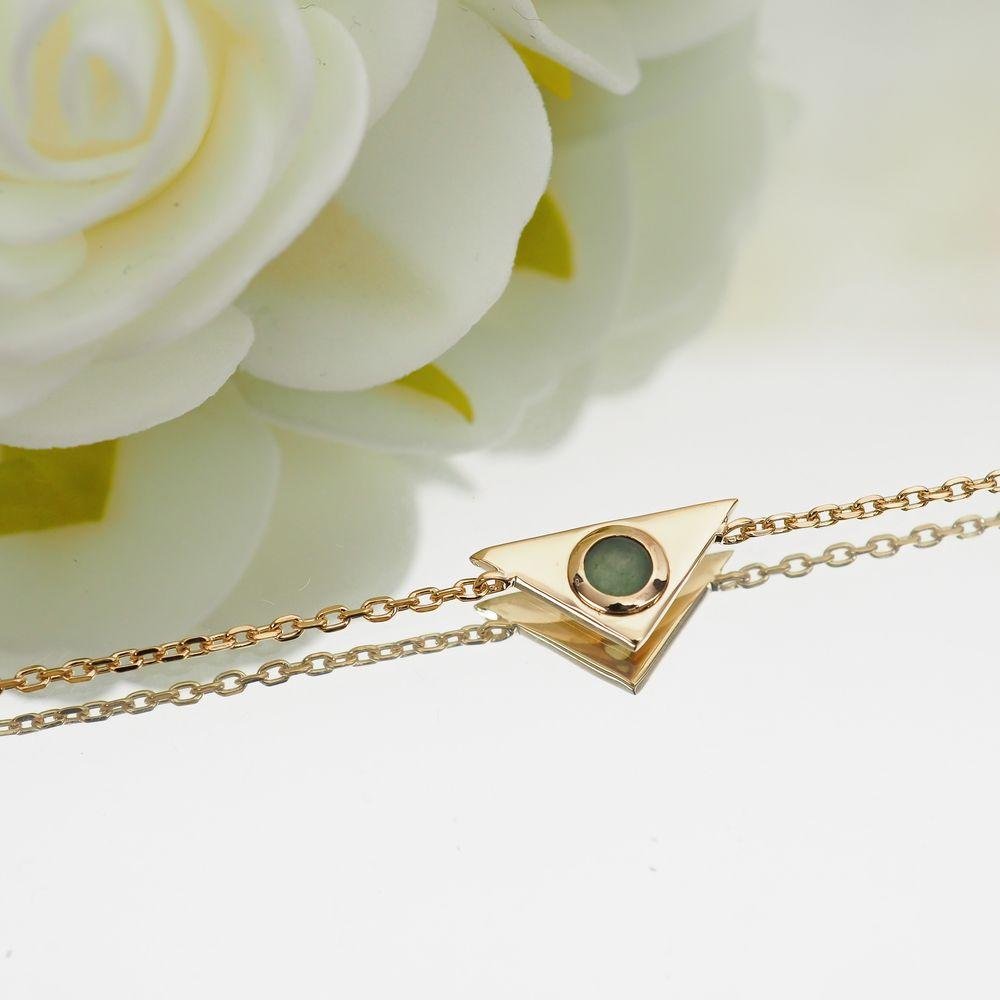 Bracelet Lili - Plaqué Or et Aventurine - Aurore & Luna