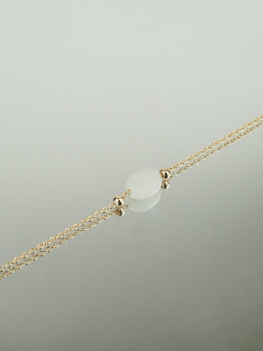 Bracelet Lyam - Plaqué Or et Pierre de Lune - Aurore & Luna