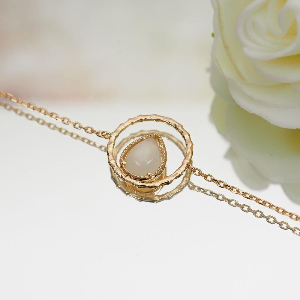 Bracelet Nina - Plaqué Or et Pierre de Lune - Aurore & Luna