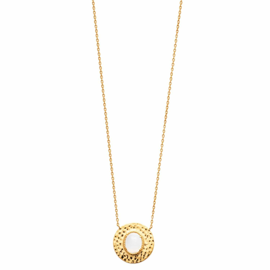 Collier Barbara - Plaqué Or et Pierre de Lune - Aurore & Luna